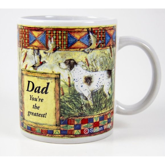 Susan Winget Dad You're The Greatest English Pointer Dog Coffee Mug NEW/box - Picture 2 of 12
